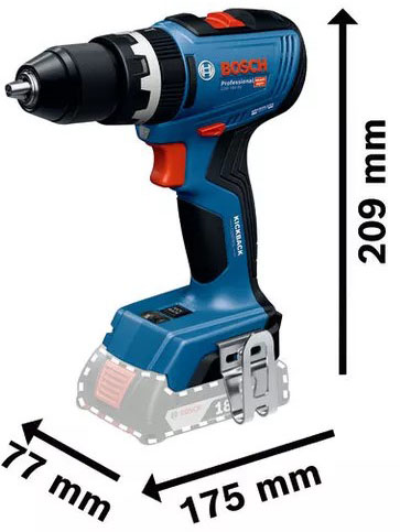 Bosch GSB 18V-65 (06019N3301) Габаритні розміри