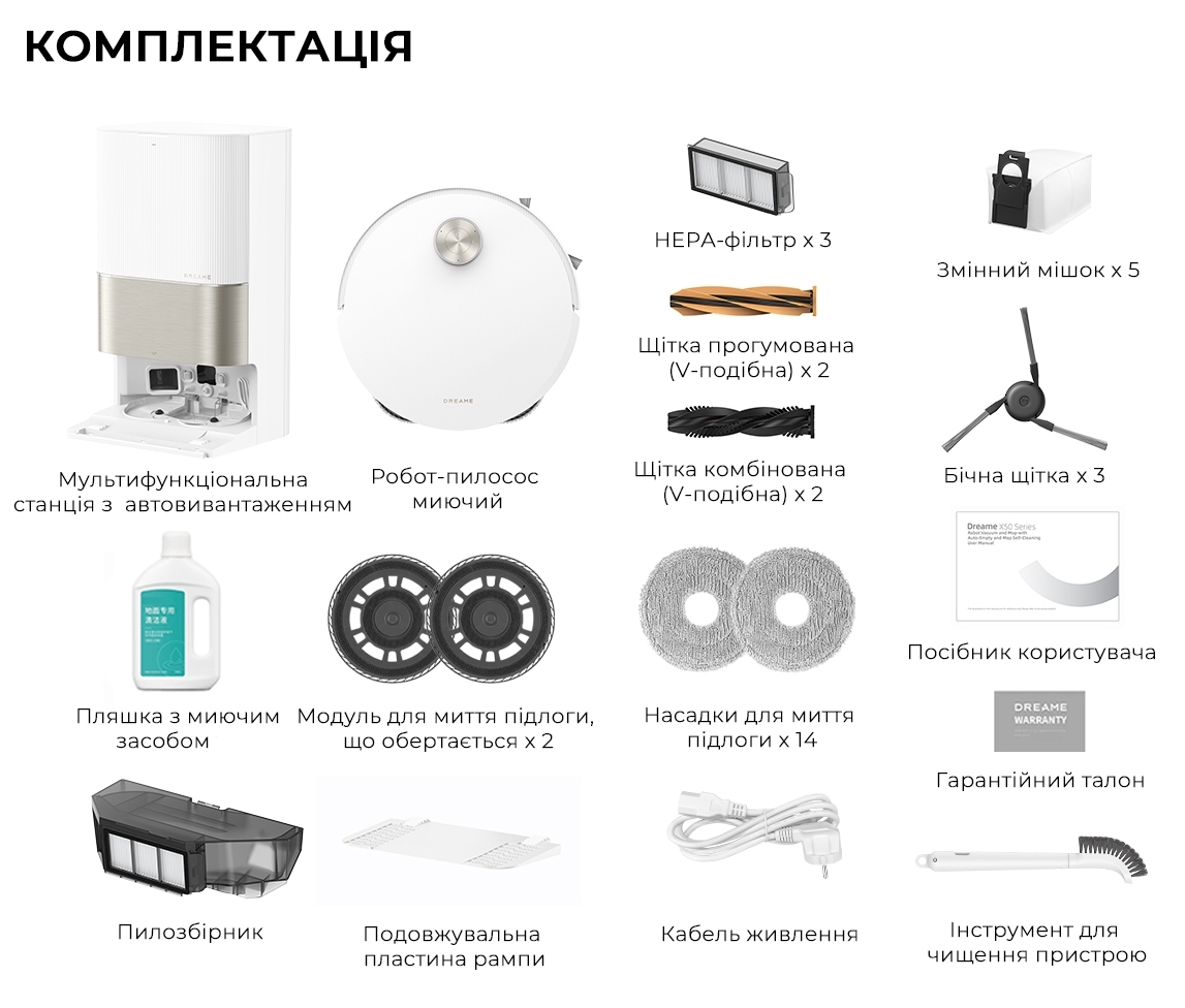 в продаже Робот-пылесос Dreame X50 Ultra Complete White (RLX85CE-4-WH) - фото 3
