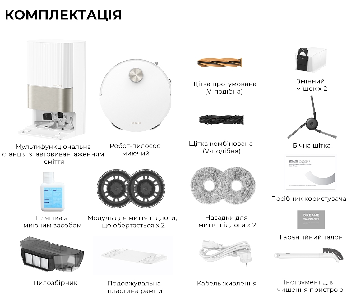 картка товару Dreame Bot X50 Ultra White (RLX85CE-6-Wh) - photo 16