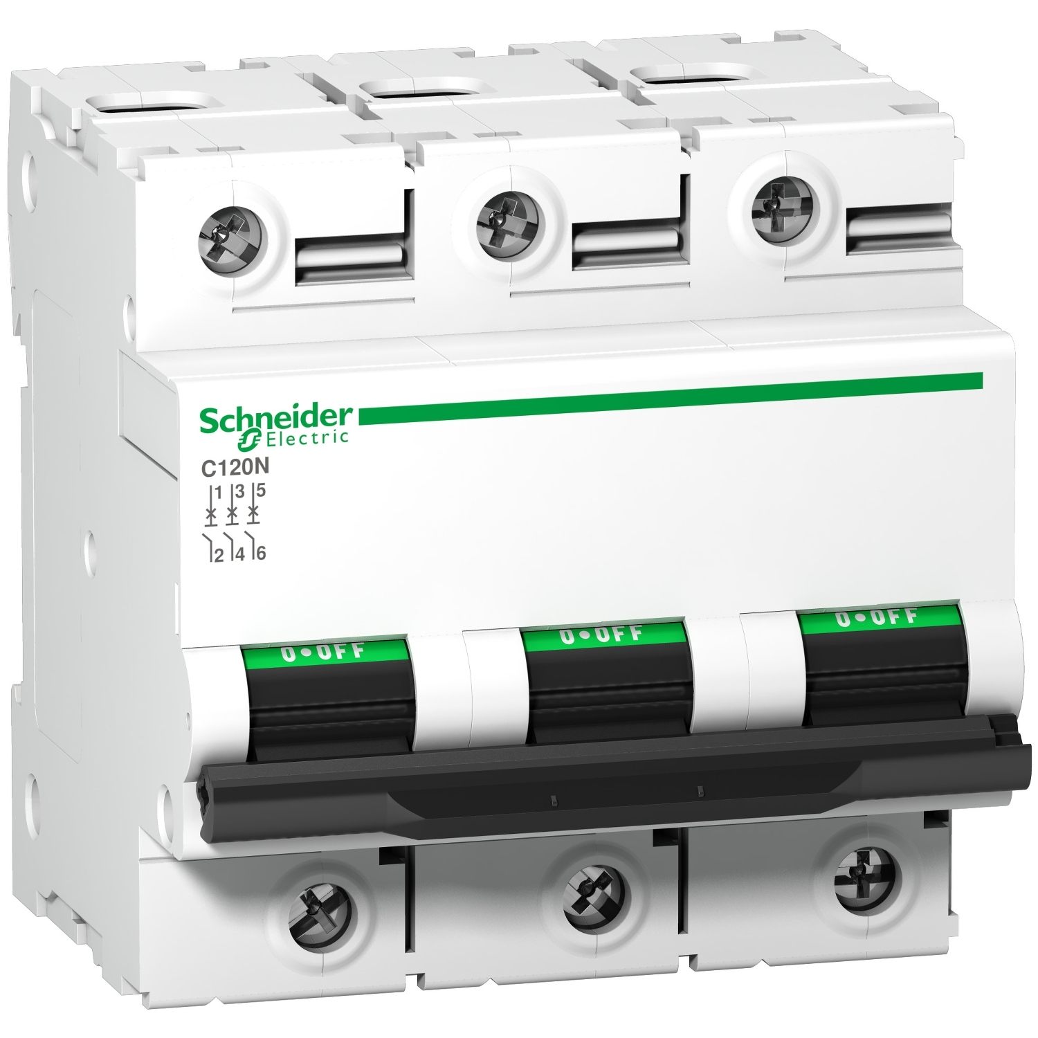 Автоматический выключатель Schneider Electric Acti9 C120N, 3P, 100A, C, 10kA (A9N18367)