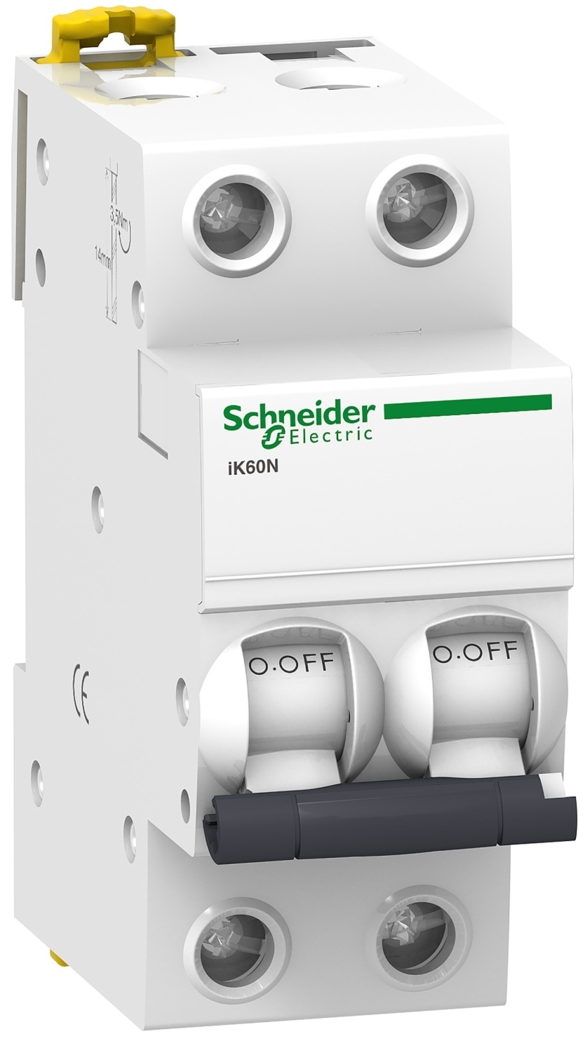 Автоматический выключатель Schneider Electric Acti9 IK60N, 2P, 16A, C (A9K24216)