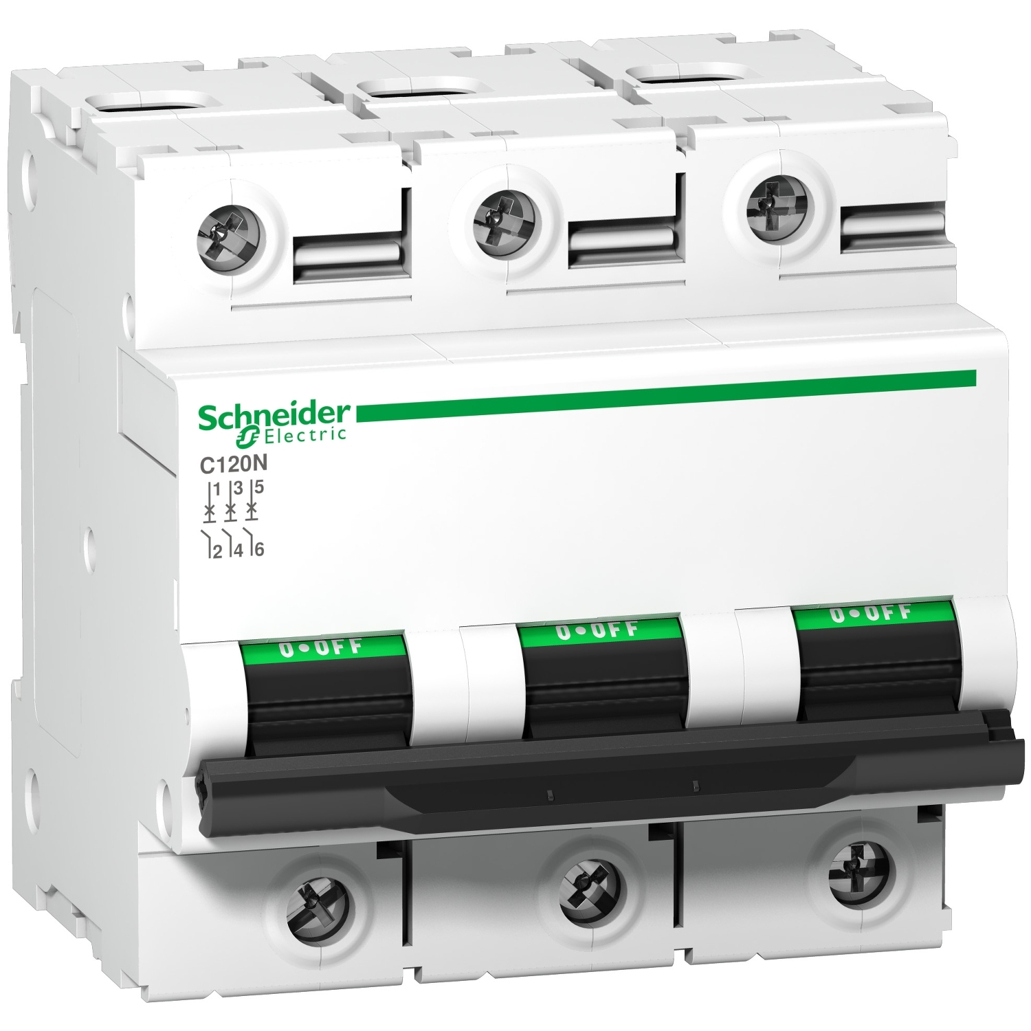 Автоматический выключатель Schneider Electric Acti9 C120N, 3P, 80A, C, 10kA (A9N18365)