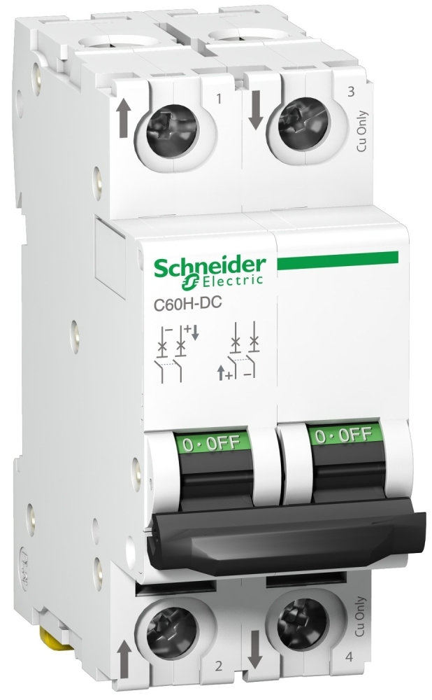 Schneider Electric Acti9 C60H-DC, 2P, 50A, C (A9N61538)