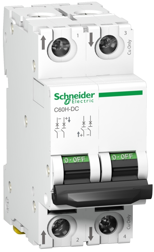 Schneider Electric Acti9 C60H-DC, 2P, 32A, C (A9N61535)
