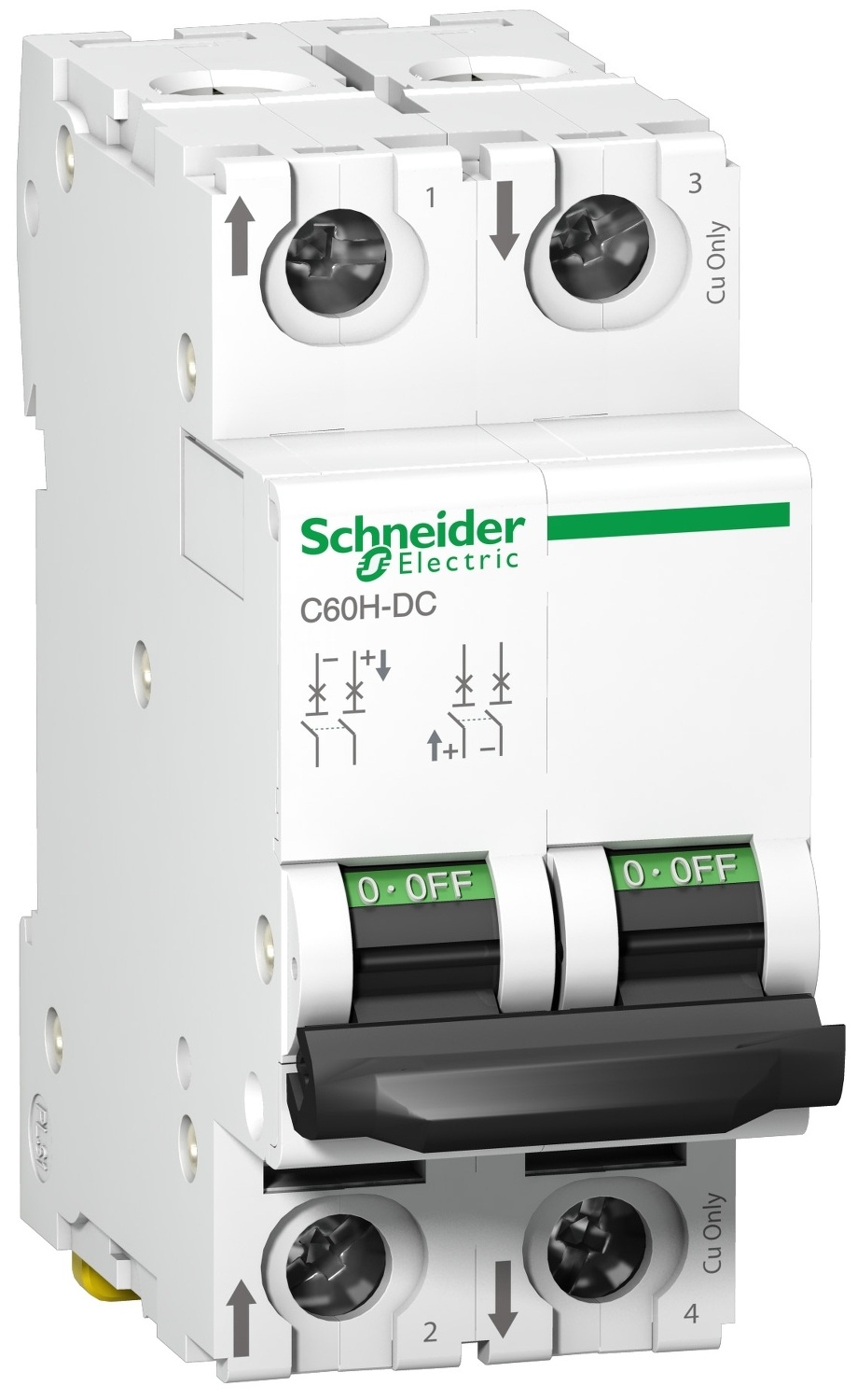 Автоматический выключатель Schneider Electric Acti9 C60H-DC, 2P, 20A, C (A9N61532)