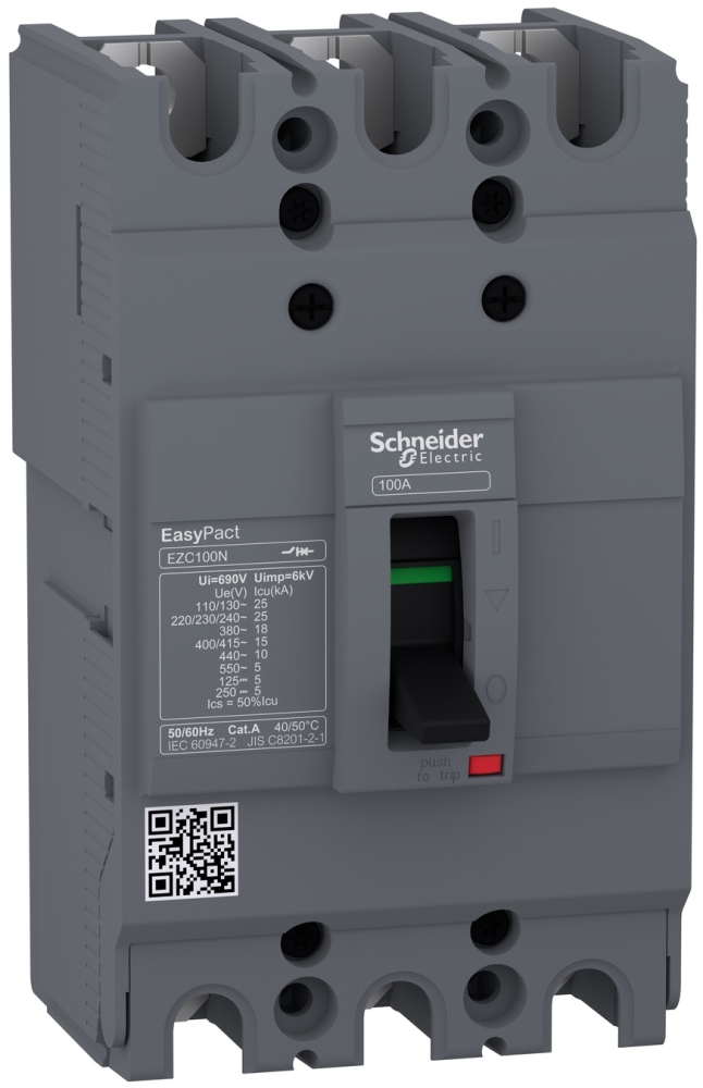 Schneider Electric EasyPact EZC100N 3P, 15kA, 80A (EZC100N3080)