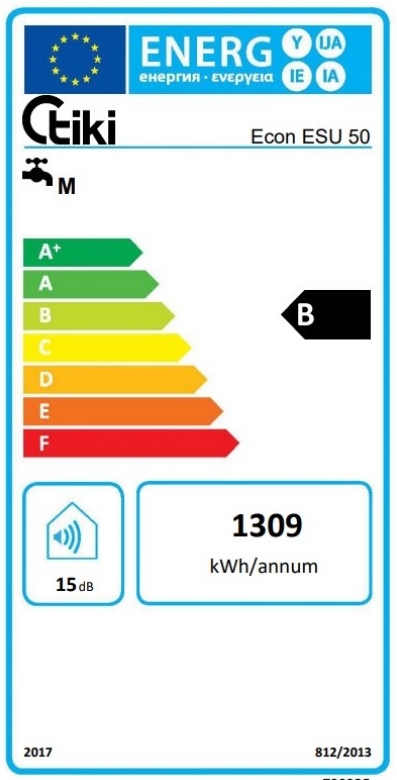 Tiki Econ ESU 50V9 (700324) Класс энергоэффективности