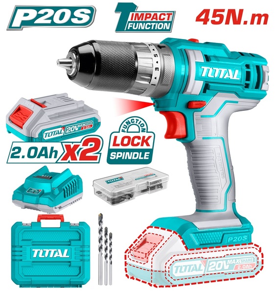 Відгуки шурупокрут Total TIDLI201452 20В Li-Ion (6974534) в Україні