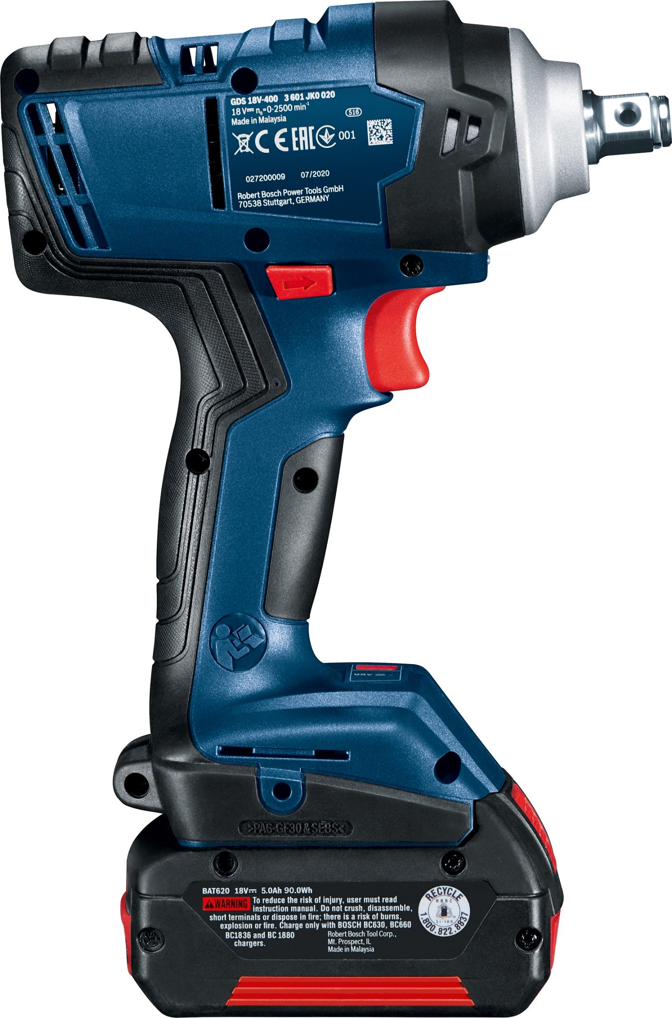в продажу Гайкокрут Bosch GDS 18 V-400 (06019K0020) - фото 3