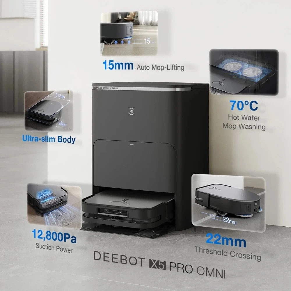 Ecovacs Deebot Ozmo X5 Pro Omni (DDX39) Black в магазині в Києві - фото 10