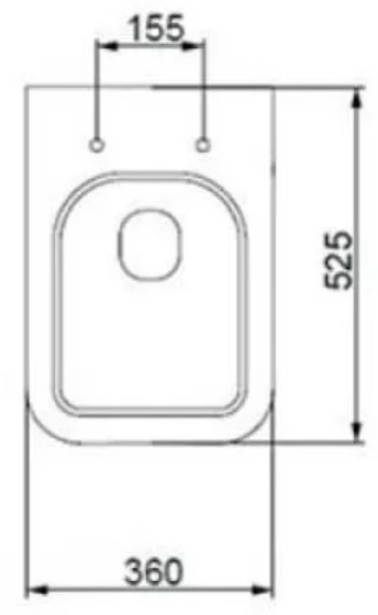 GSG Brio Black Matt + крепление ACS40 (BRWCSO003FI) Габаритные размеры