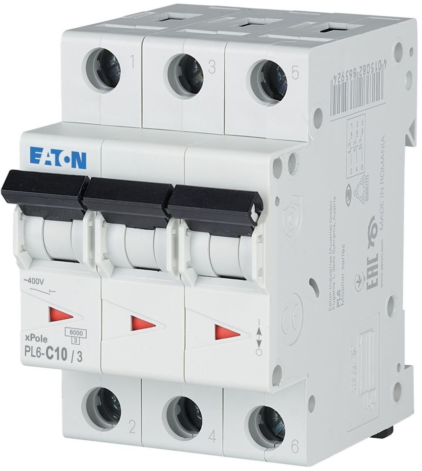 Автоматический выключатель Eaton PL6-C10/3 (286599)