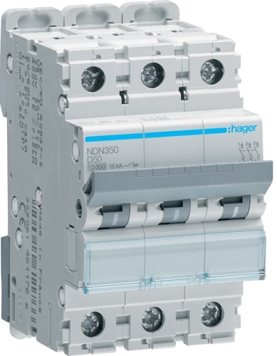 Hager 3P 10kA D-50A 3M (NDN350)