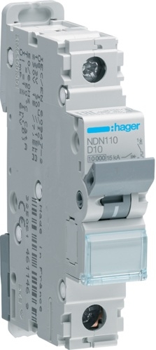 Hager 1P 10kA D-10A 1M (NDN110)