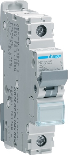 Hager 1P 10kA C-25A 1M (NCN125)