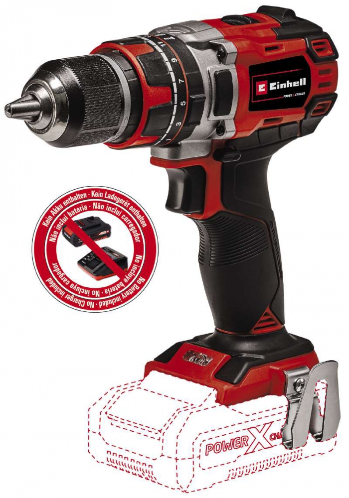 Дрель-шуруповерт Einhell TE-CD 18/50 Li-i BL-Solo (4513942) цена 3426 грн - фотография 2