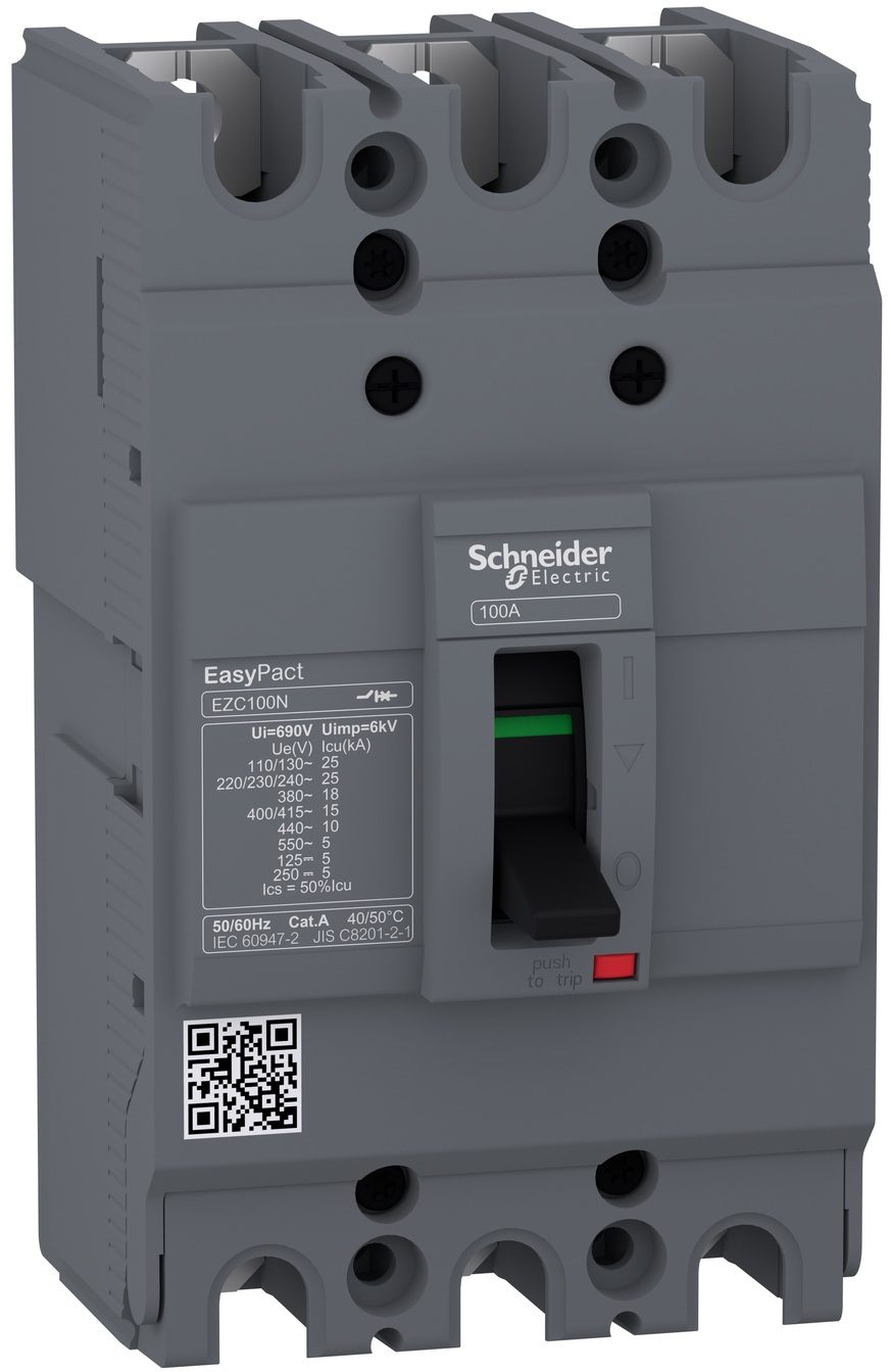 Автоматический выключатель Schneider Electric EasyPact EZC100N 3P, 15kA, 63A (EZC100N3063)