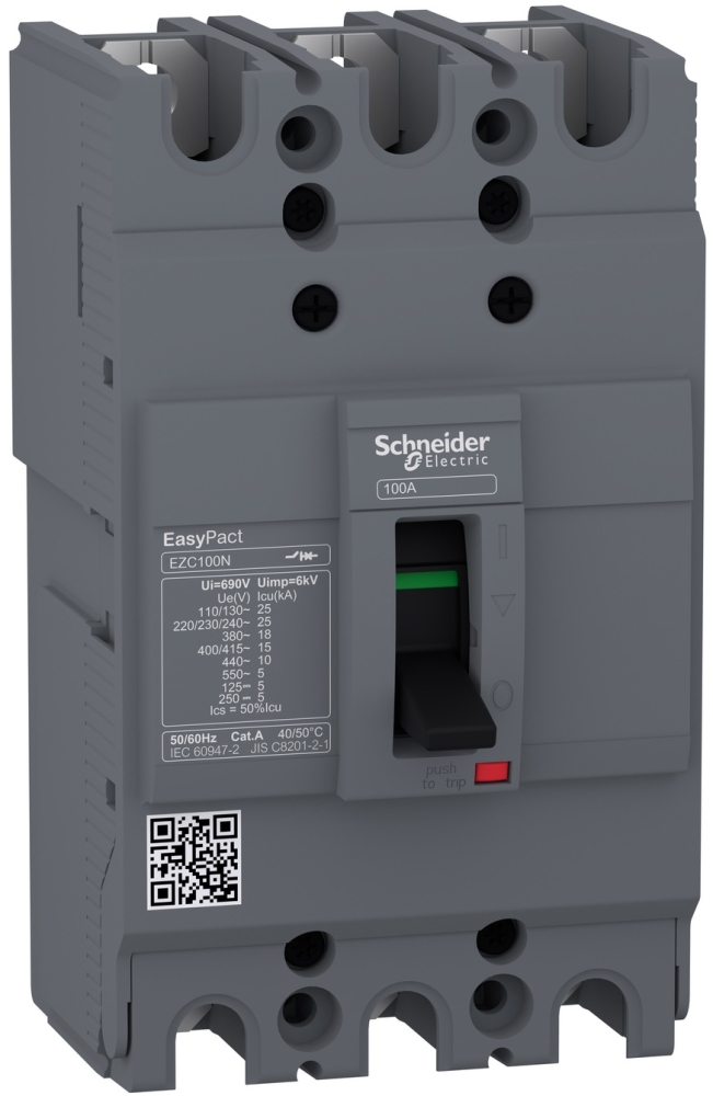 Schneider Electric EasyPact EZC100N 3P, 15kA, 63A (EZC100N3063)