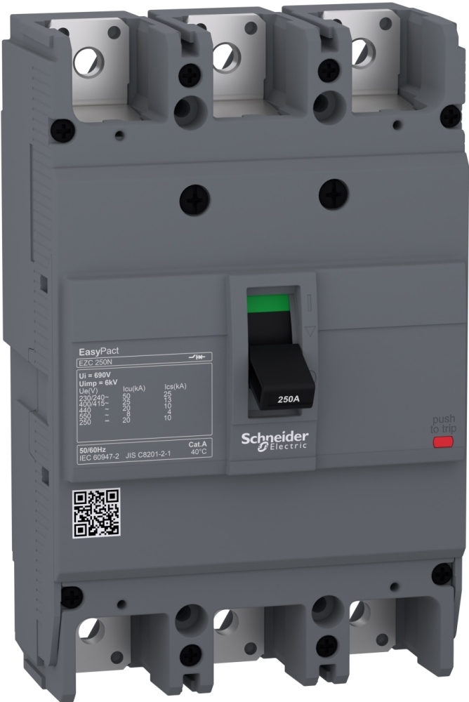 Schneider Electric EasyPact EZC250N 3P3T, 25kA, 125A (EZC250N3125)