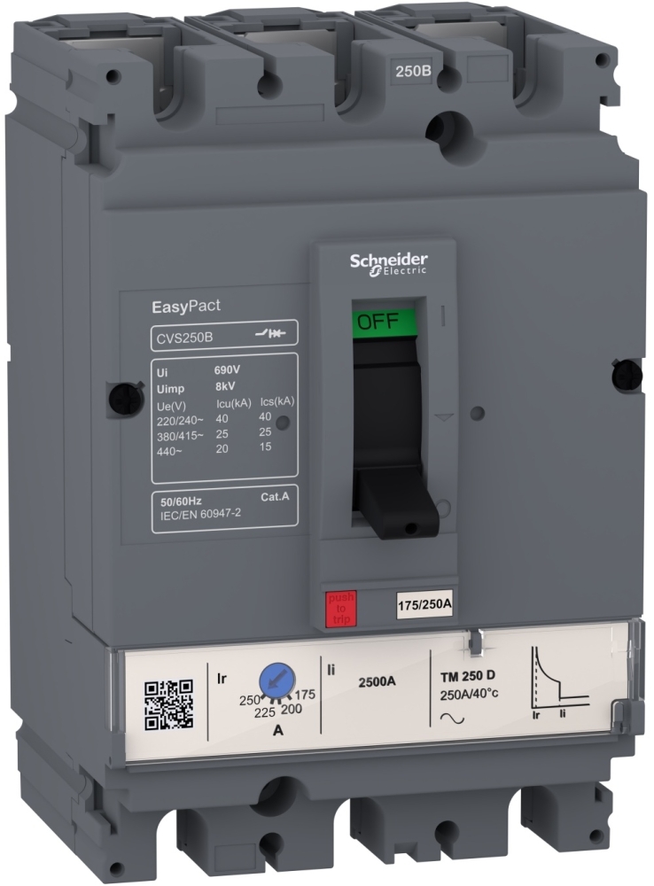 Schneider Electric EasyPact CVS250B TM250D 3P3D (LV525303)