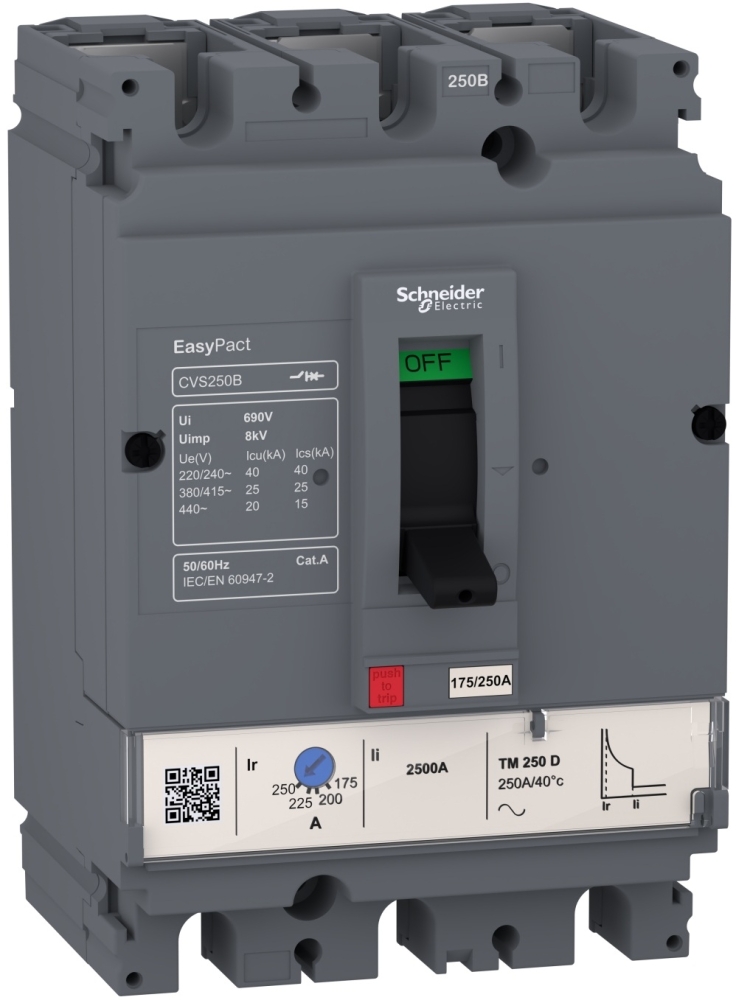 Schneider Electric EasyPact CVS250B TM200D 3P3D (LV525302)