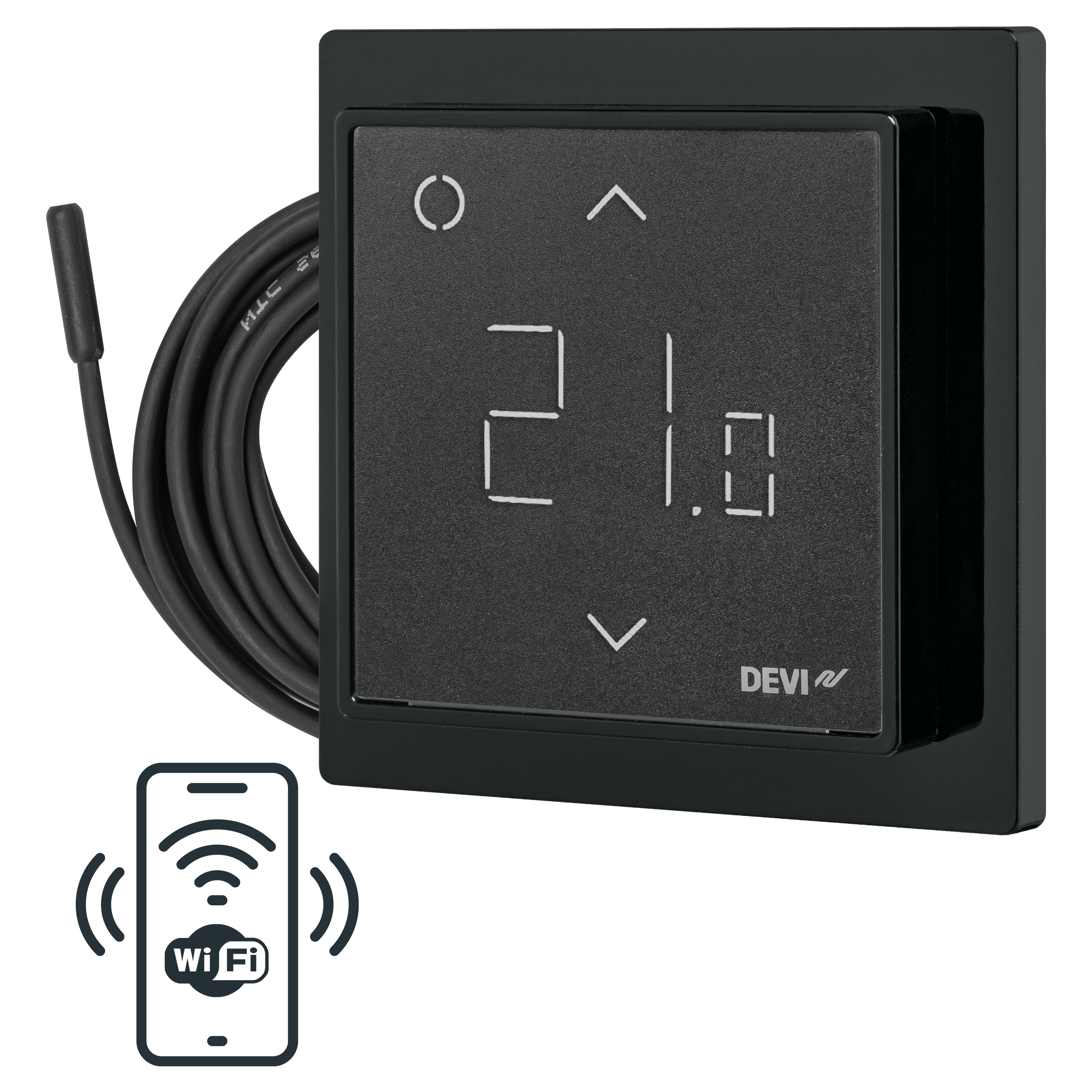 Терморегулятор DEVI Devireg Smart Black (140F1143) уценка