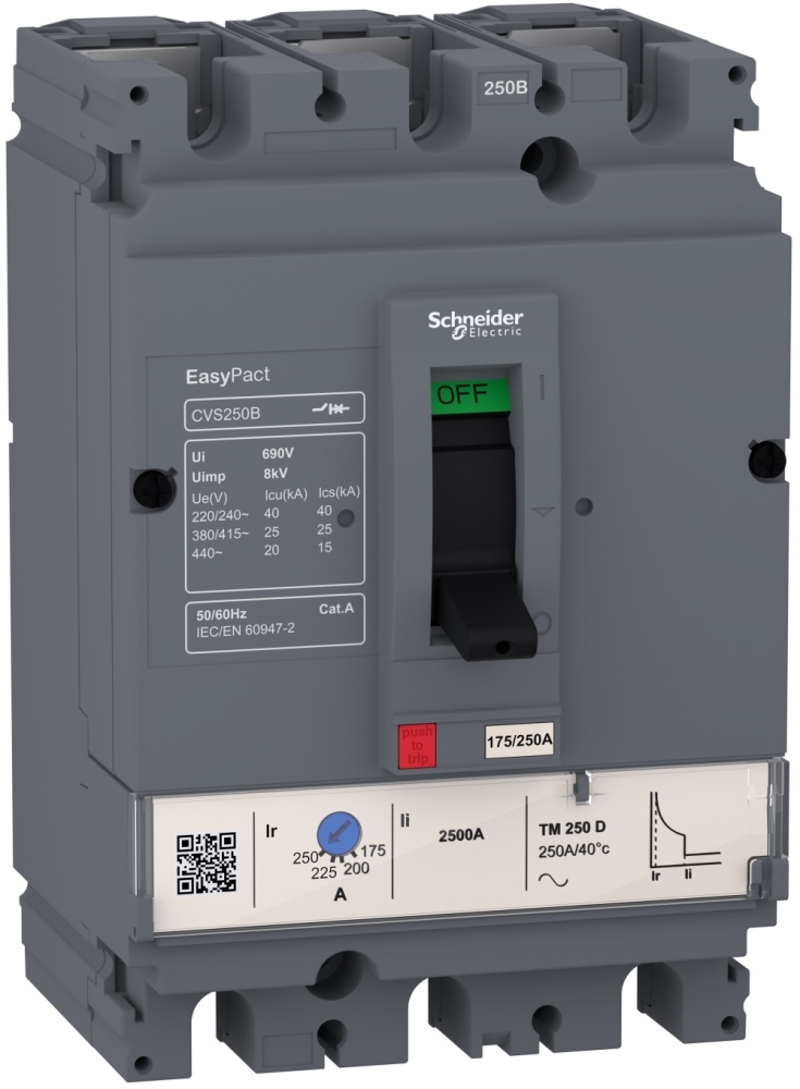 Schneider Electric EasyPact CVS160B TM125D 3P3D (LV516302)