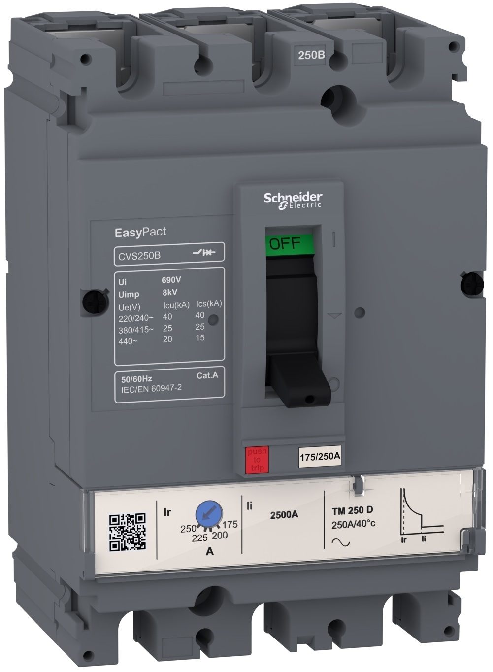 Автоматический выключатель Schneider Electric EasyPact CVS100B TM100D 3P3D (LV510307)