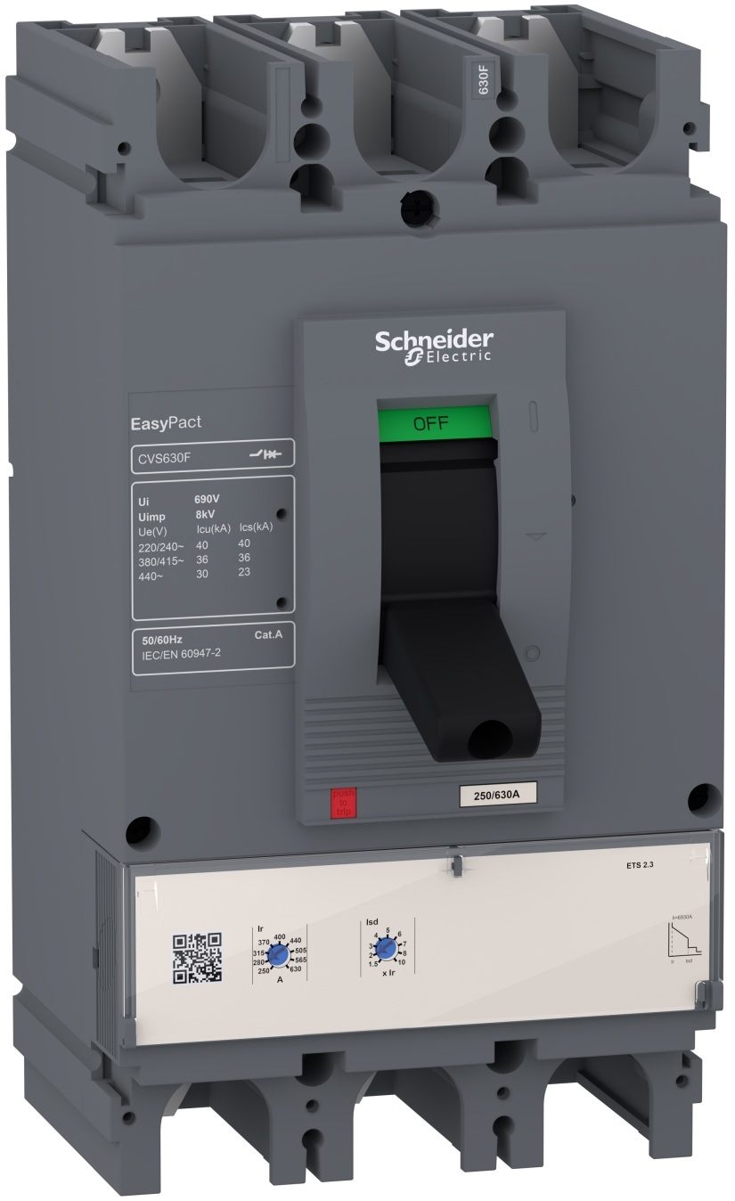 Автоматический выключатель Schneider Electric EasyPact CVS630F ETS2.3 630A 3P3D (LV563505)