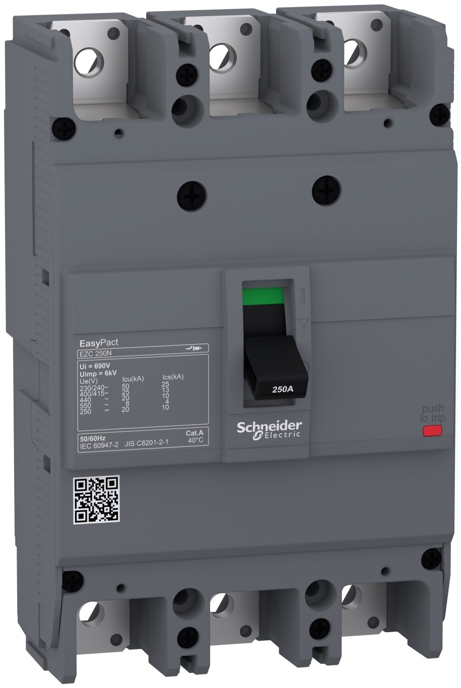 Автоматический выключатель Schneider Electric EasyPact EZC250N 3P3T, 25kA, 160A (EZC250N3160)