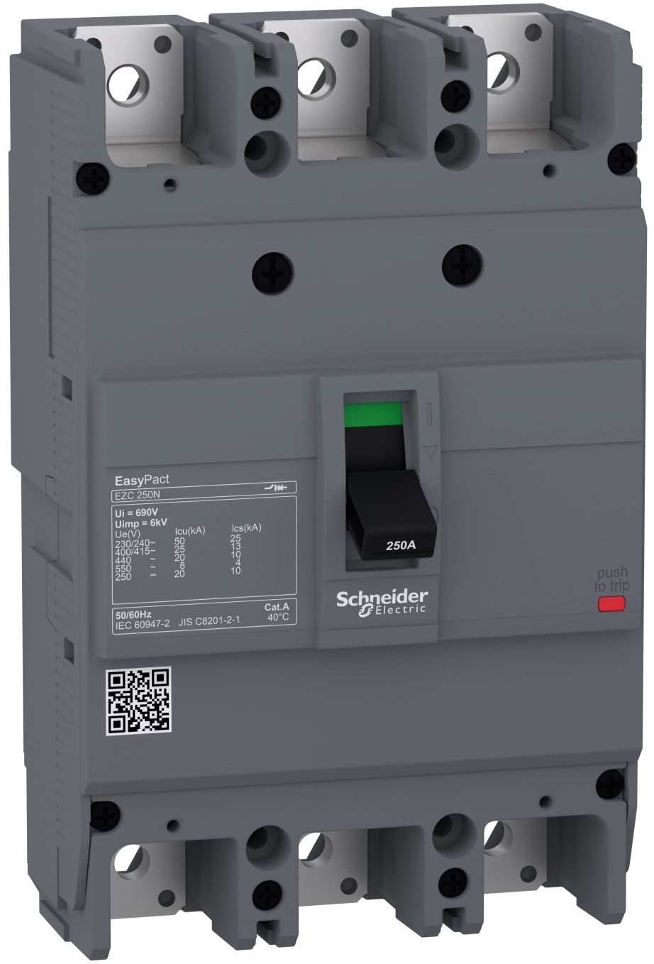 Автоматический выключатель Schneider Electric EasyPact EZC250N 3P3T, 25kA, 100A (EZC250N3100)