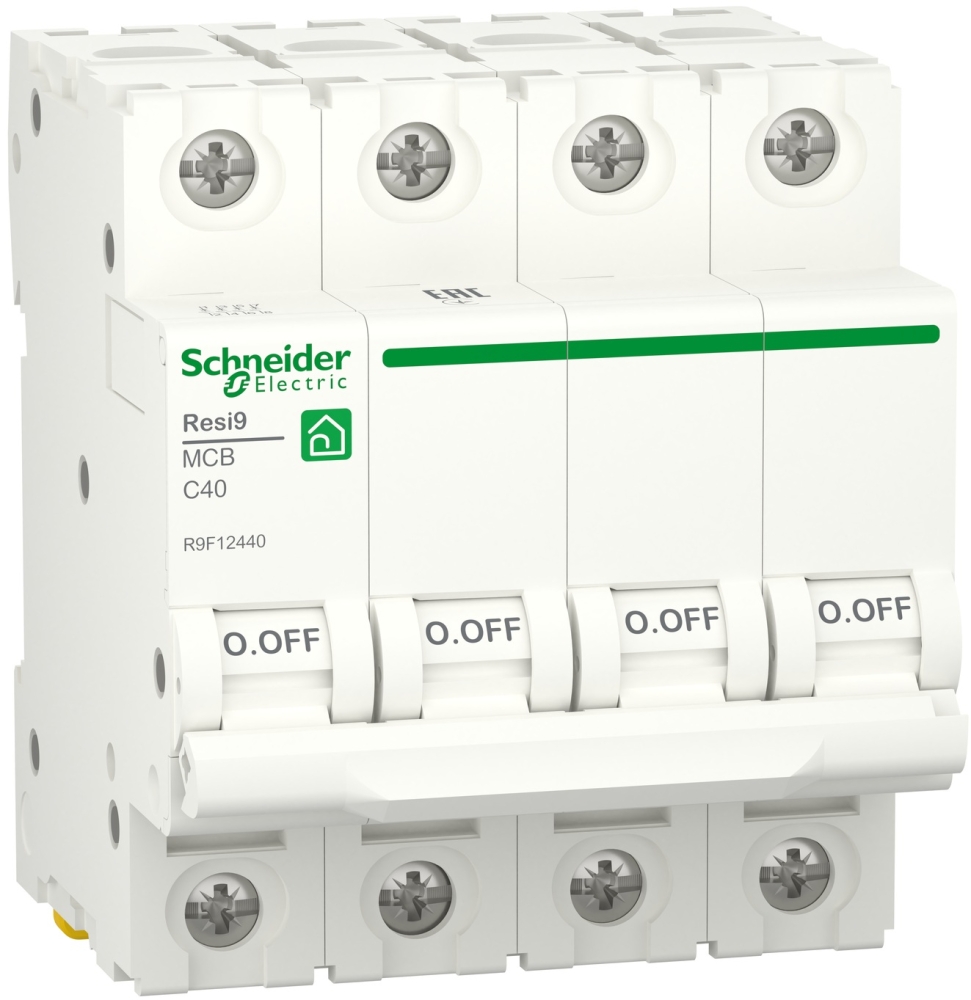 Schneider Electric RESI9 40A, 4P, C, 6kA (R9F12440)