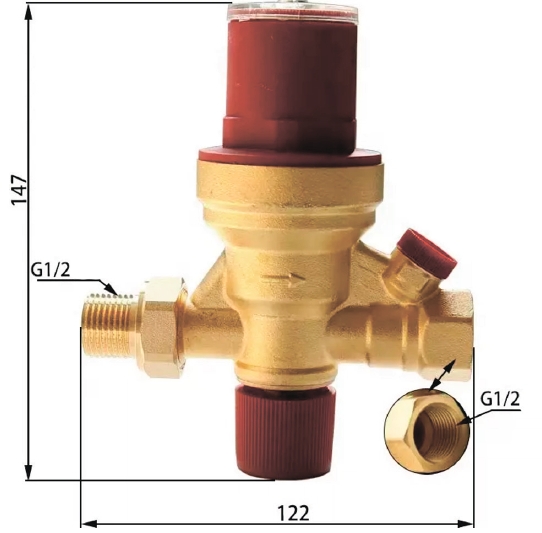 Tervix Pro Line 1/2" (382212) Габаритні розміри