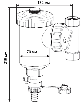 Tervix Pro Line Magfil3 3/4’’ (363122) Габаритні розміри