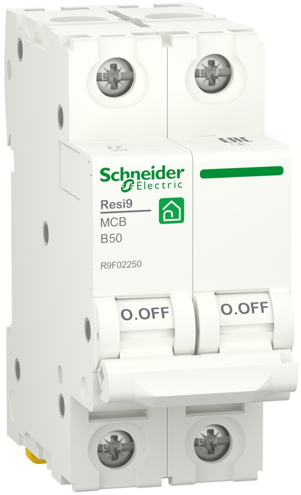 Schneider Electric RESI9 50A, 2P, B, 6kA (R9F02250)