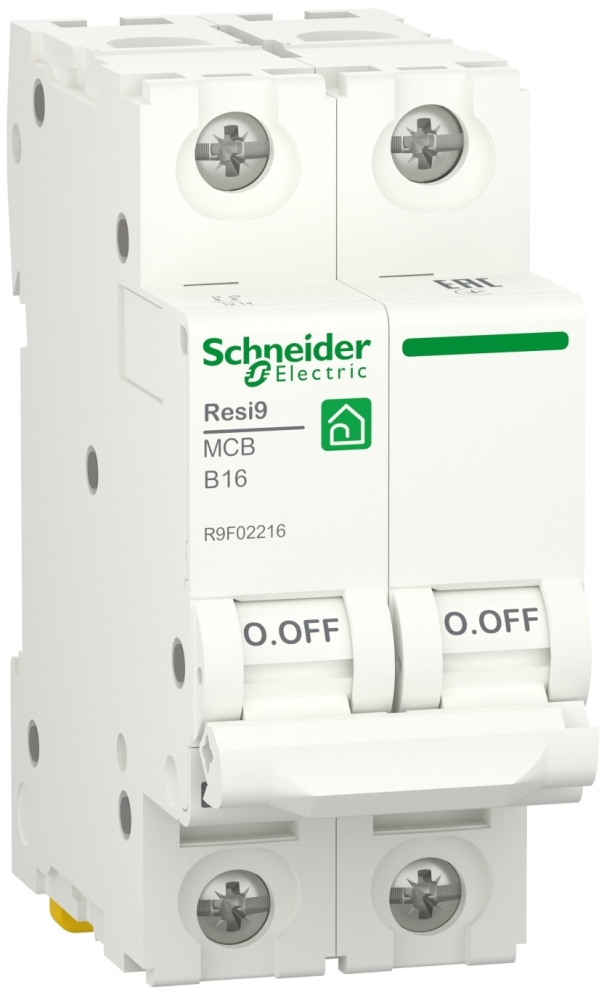 Schneider Electric RESI9 16A, 2P, B, 6kA (R9F02216)
