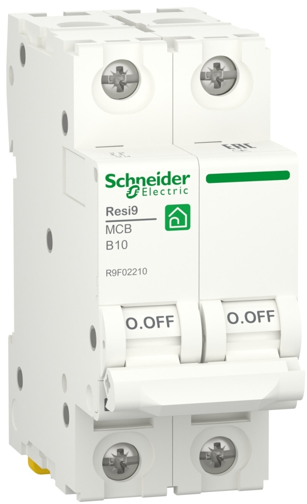 Schneider Electric RESI9 10A, 2P, B, 6kA (R9F02210)