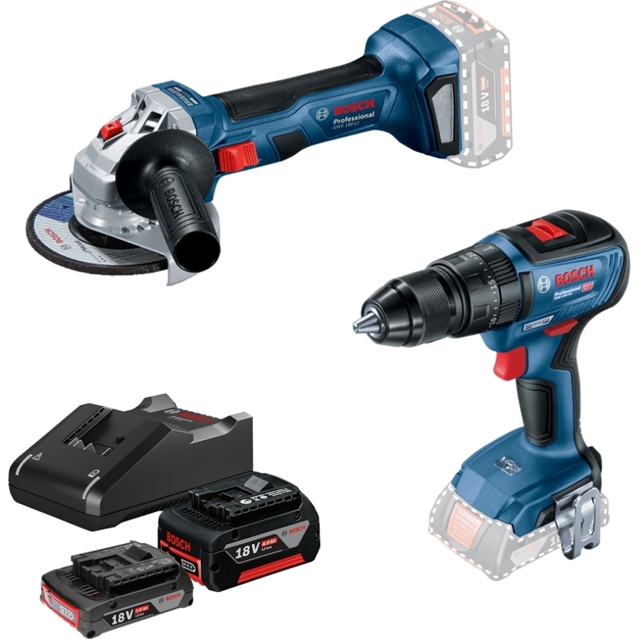 Набор инструментов Bosch GWS 180-LI + GSB 18V-50 (0615990M8S)