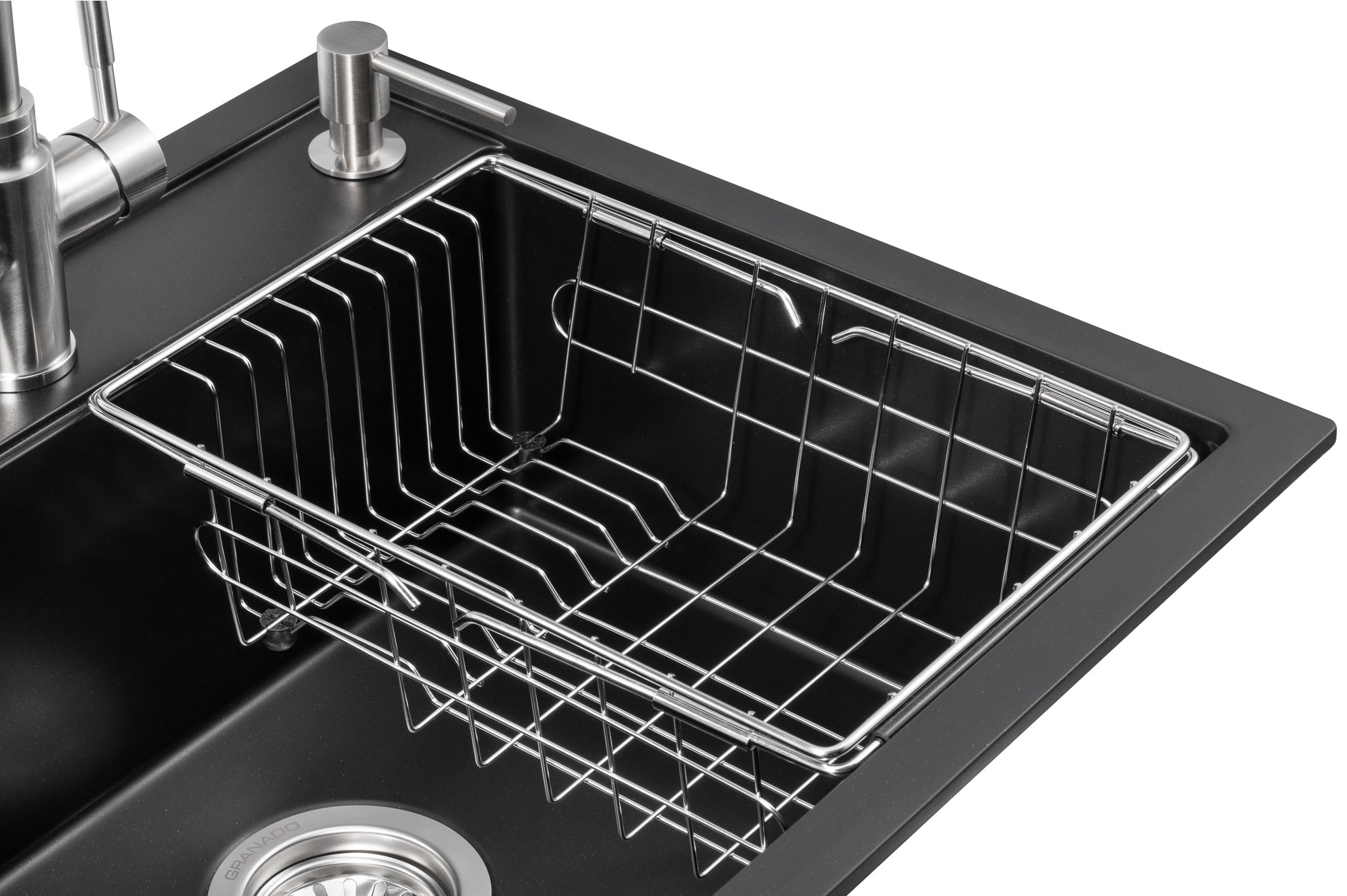 в продажу Кухонна мийка 5 в 1 Granado Basic Lerida Black shine - фото 3