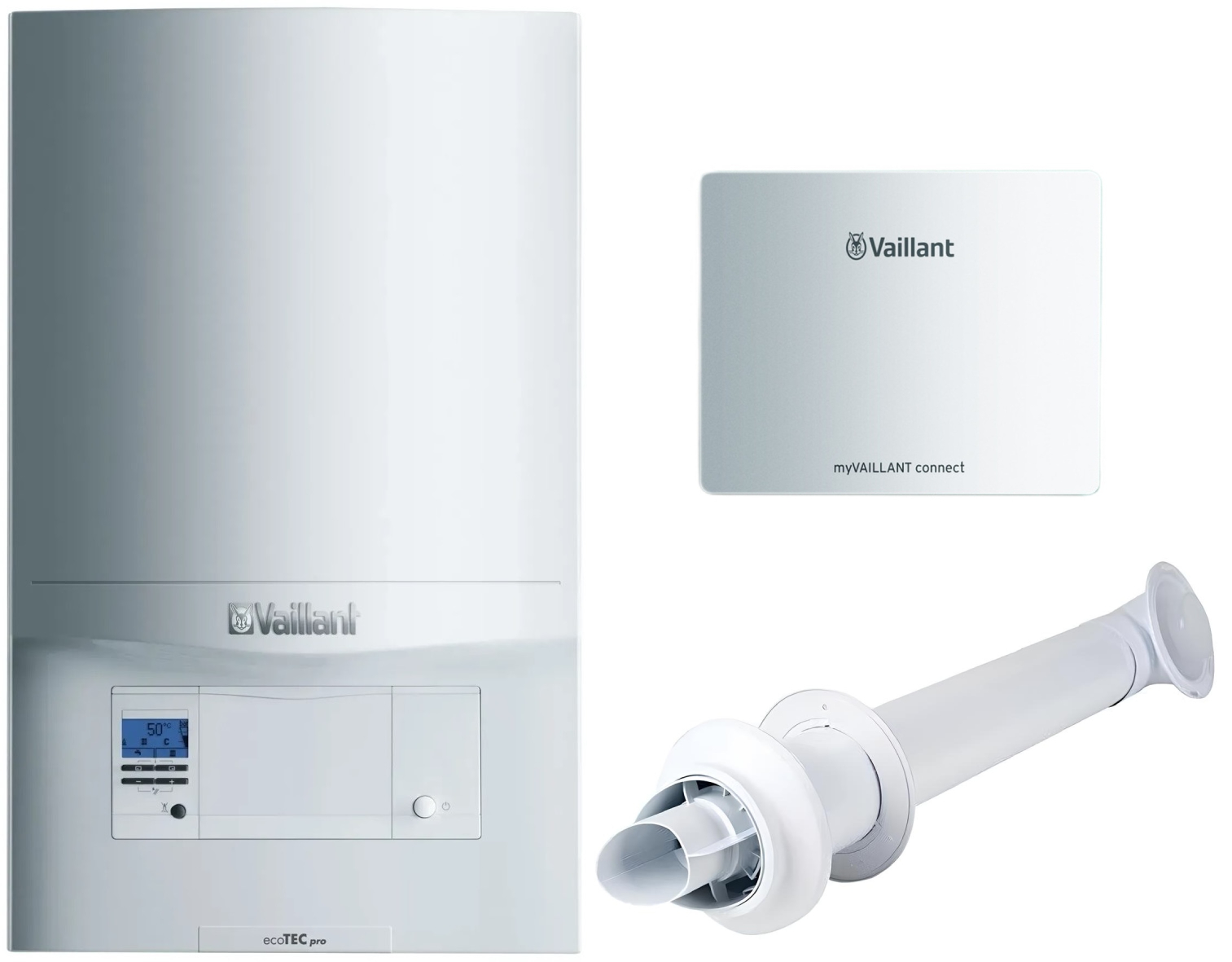 Газовый котел + пакетное предложение Vaillant ecoTec Pro VUW INT 286/5-3 H + дымоход + интернет модуль VR 940