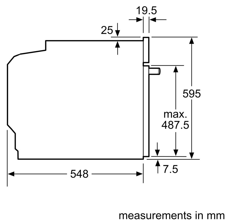 Siemens HU736AEA0T Габаритные размеры