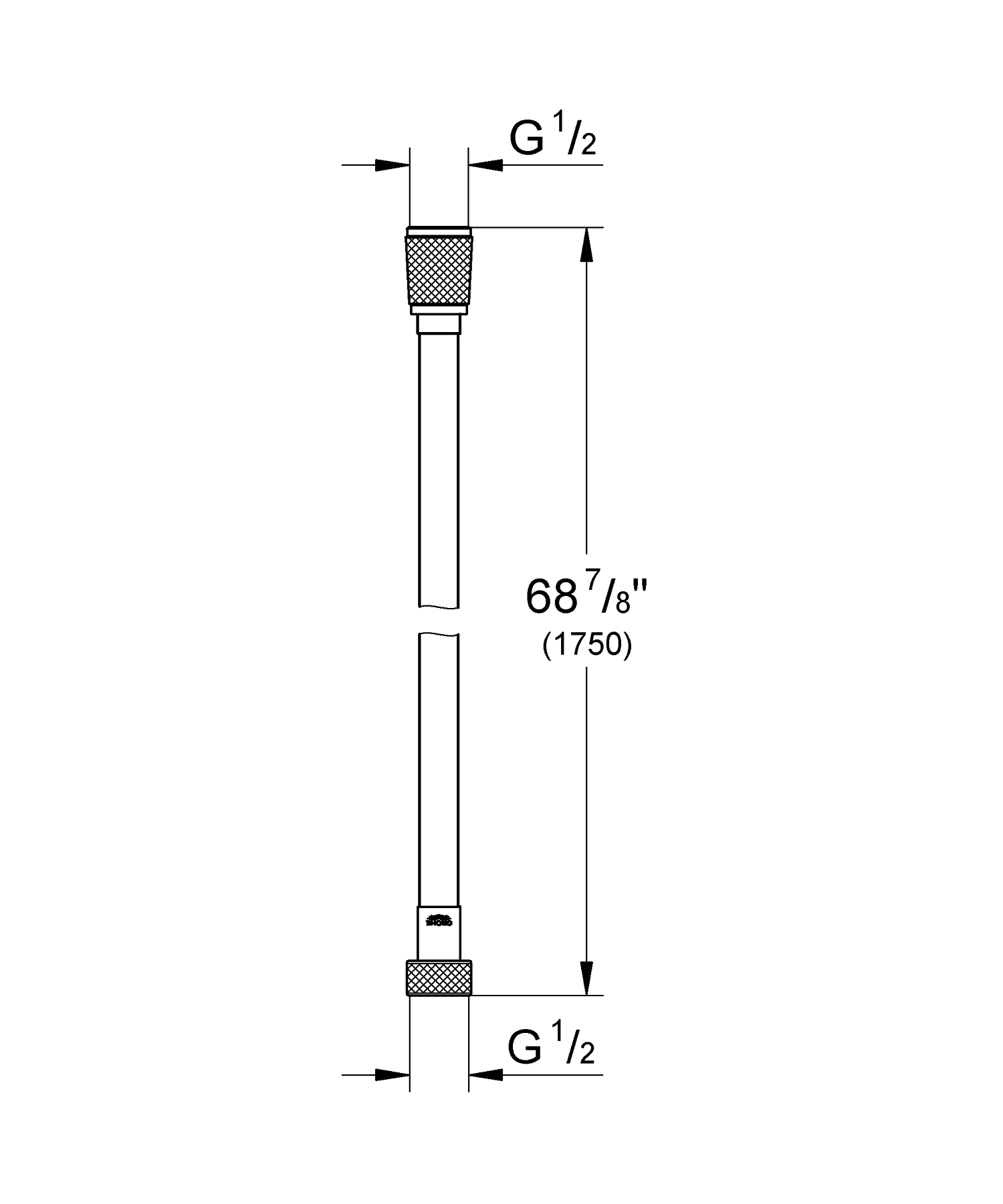 Grohe VitalioFlex Silver 27506001 Габаритні розміри