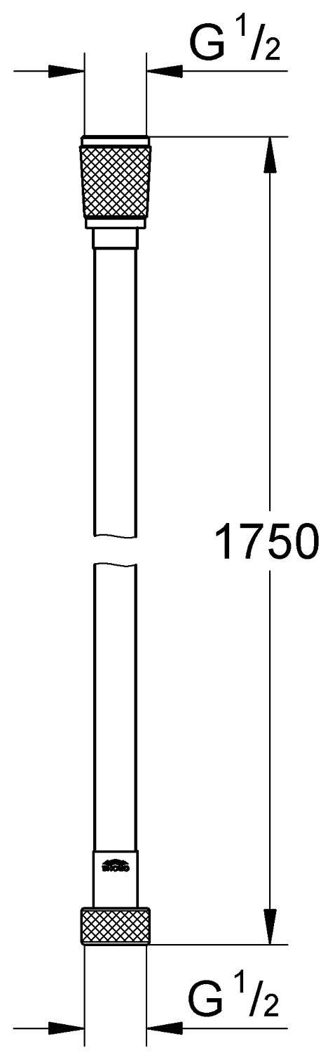 Grohe VitalioFlex Silver 27506001 Габаритні розміри