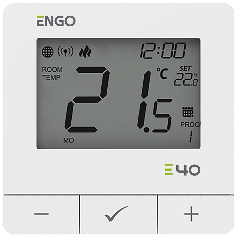 Интернет-терморегулятор ZigBee 3.0 Engo Controls E40-230W, белый