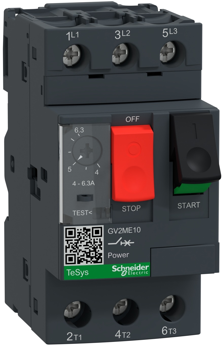 Автоматический выключатель защиты двигателя Schneider Electric TeSys GV2 4-6.3A (GV2ME10)