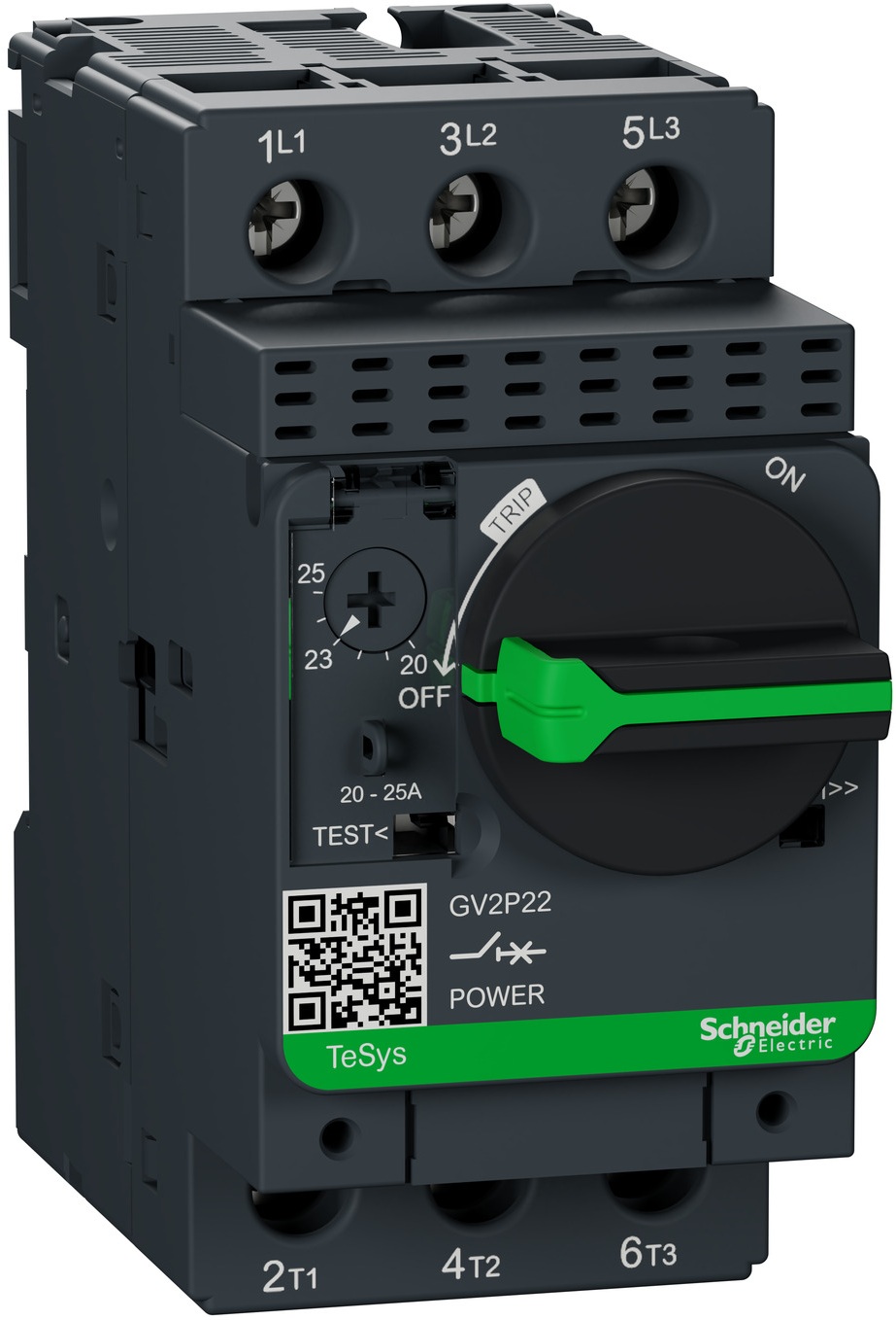 Автоматический выключатель защиты двигателя Schneider Electric TeSys GV2P 20-25A (GV2P22)