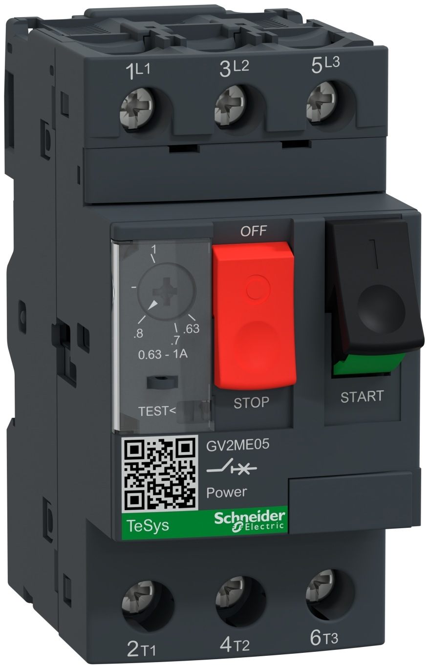 Автоматический выключатель защиты двигателя Schneider Electric TeSys GV2 0.63-1A (GV2ME05)