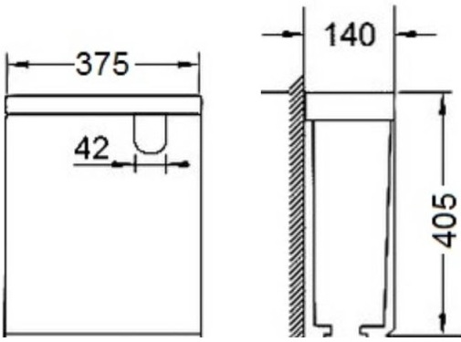 Q-Tap Jayi White (QT07222176W2) Габаритні розміри
