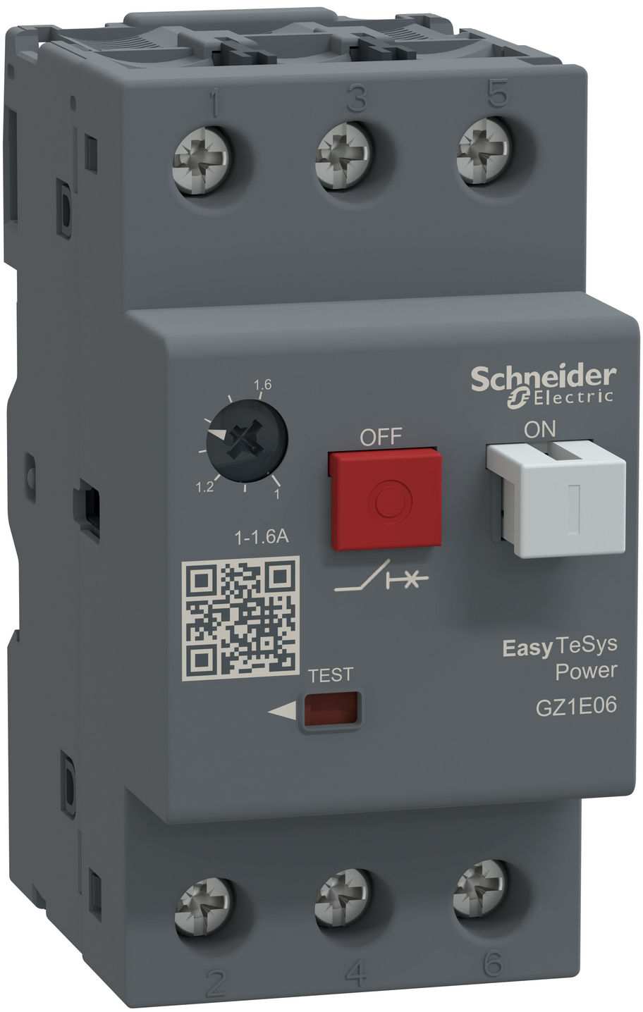 Автоматический выключатель защиты двигателя Schneider Electric TeSys GZ1E 1-1.6A (GZ1E06)