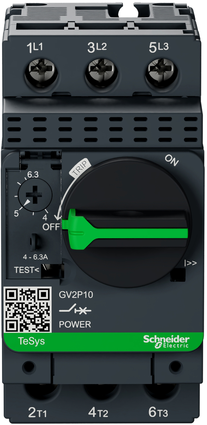 Автоматический выключатель защиты двигателя Schneider Electric TeSys GV2P 4-6.3A (GV2P10) цена 2788 грн - фотография 2